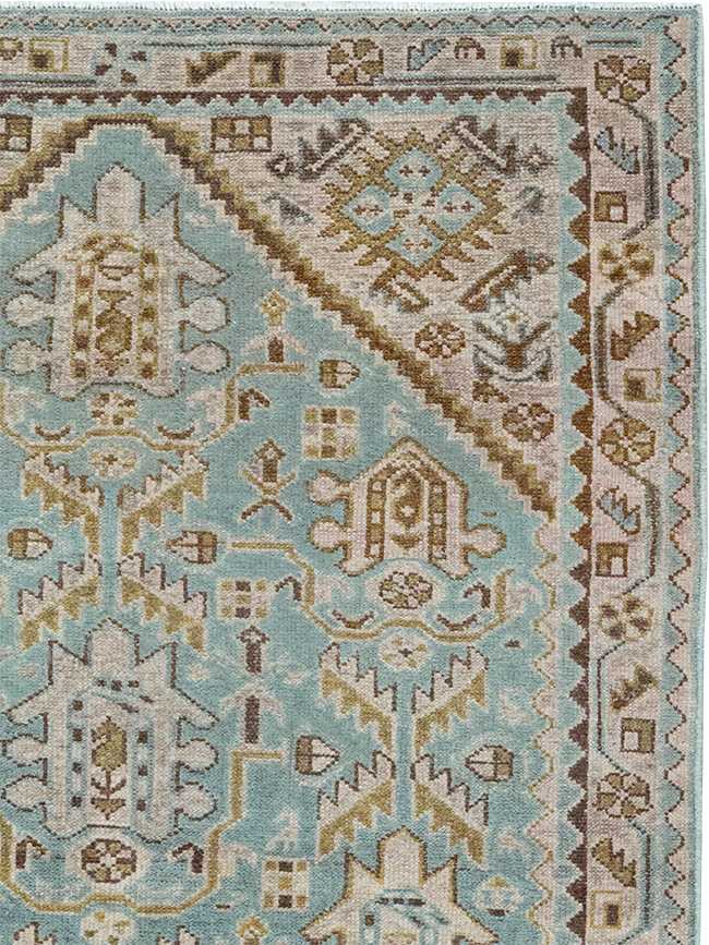 Vintage Persian Malayer Throw Rug, No.32849 - Gsblank
