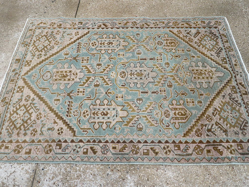 Vintage Persian Malayer Throw Rug, No.32849 - Gsblank