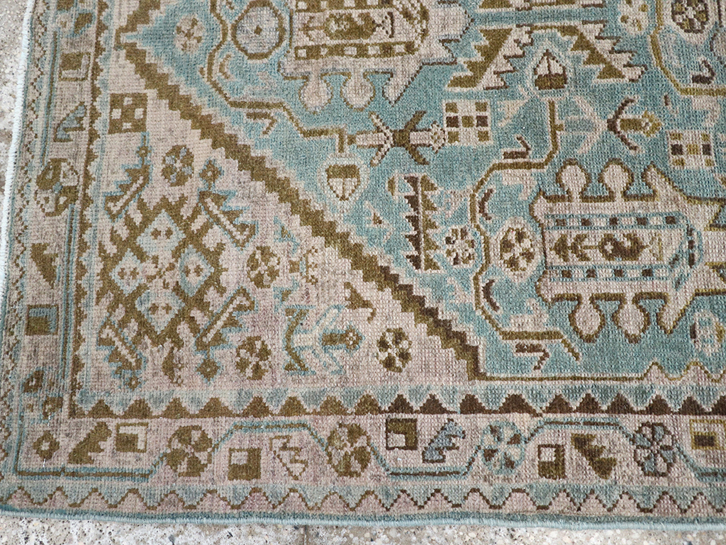 Vintage Persian Malayer Throw Rug, No.32849 - Gsblank