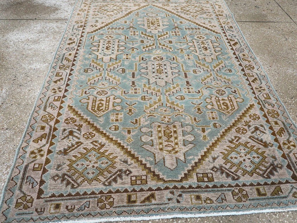 Vintage Persian Malayer Throw Rug, No.32849 - Gsblank