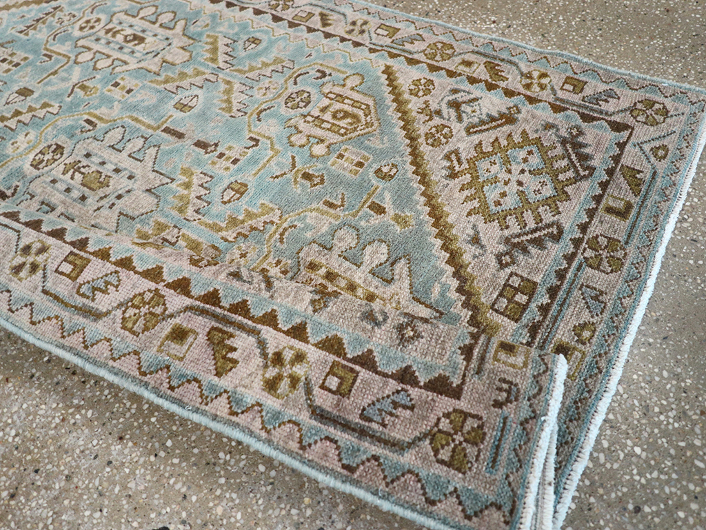 Vintage Persian Malayer Throw Rug, No.32849 - Gsblank