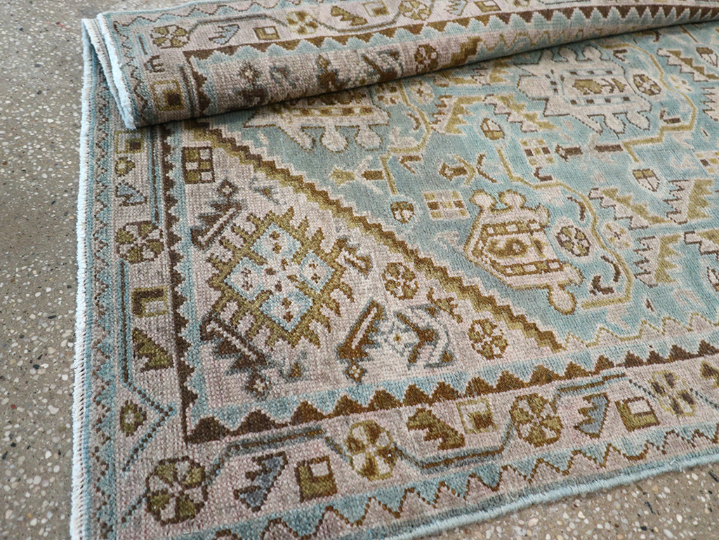 Vintage Persian Malayer Throw Rug, No.32849 - Gsblank