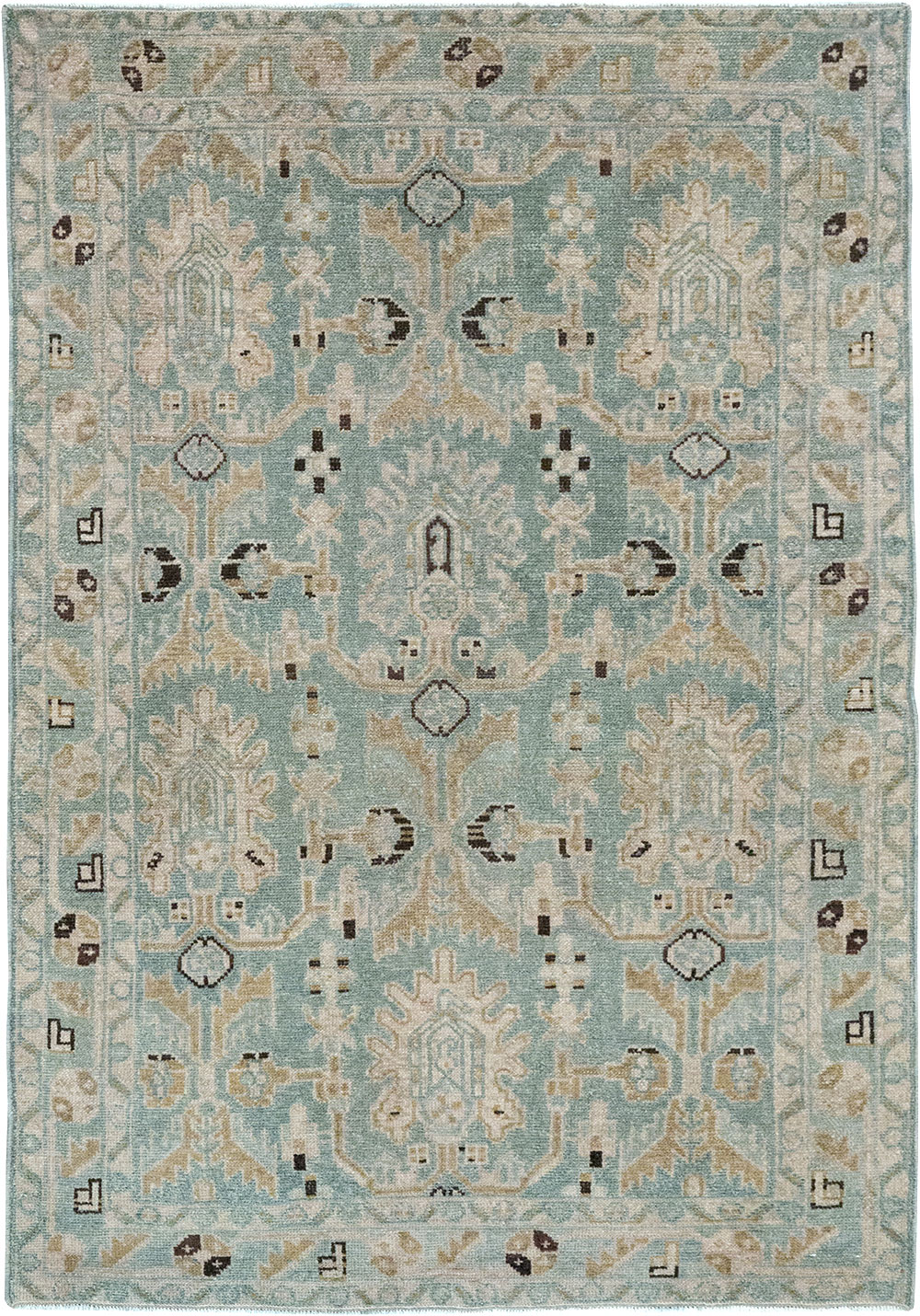 Vintage Persian Malayer Throw Rug, No.32850 - Gsblank