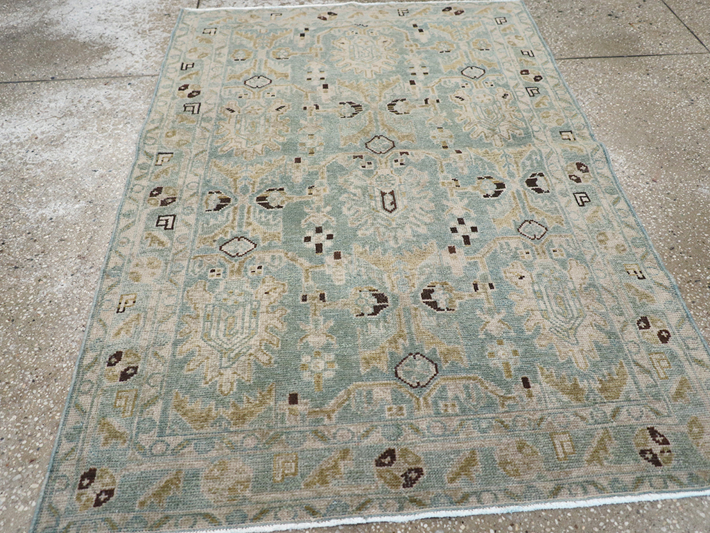 Vintage Persian Malayer Throw Rug, No.32850 - Gsblank