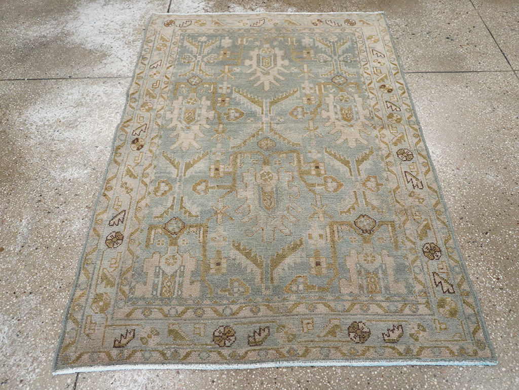 Vintage Persian Malayer Throw Rug, No.32851 - Gsblank