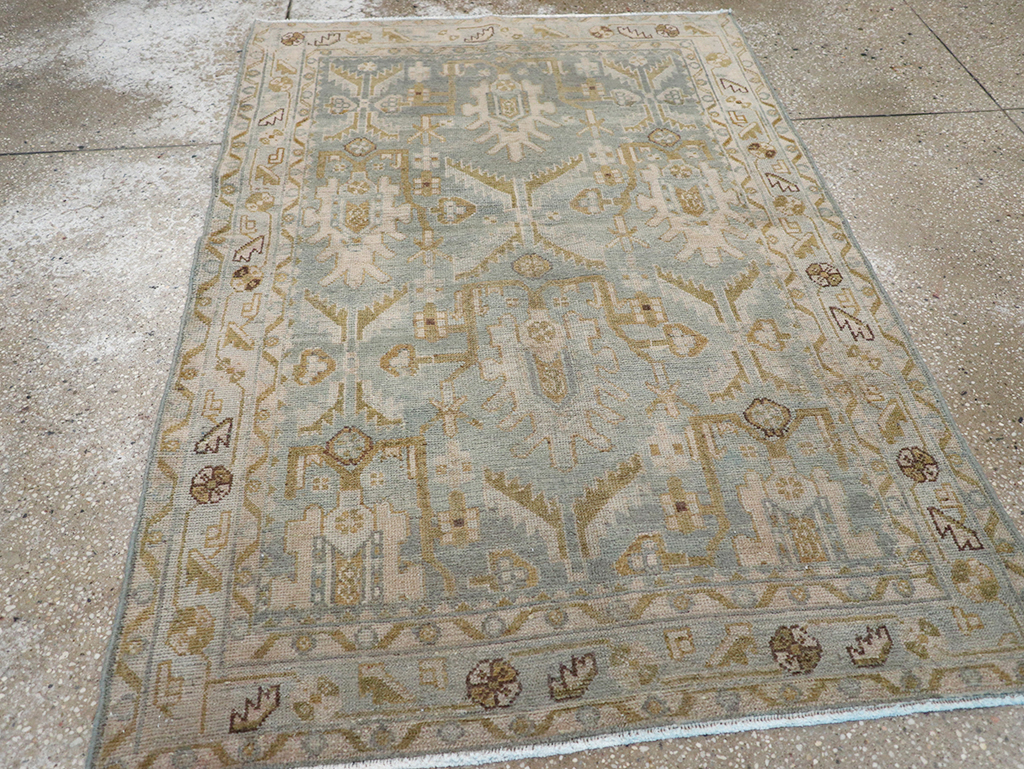 Vintage Persian Malayer Throw Rug, No.32851 - Gsblank