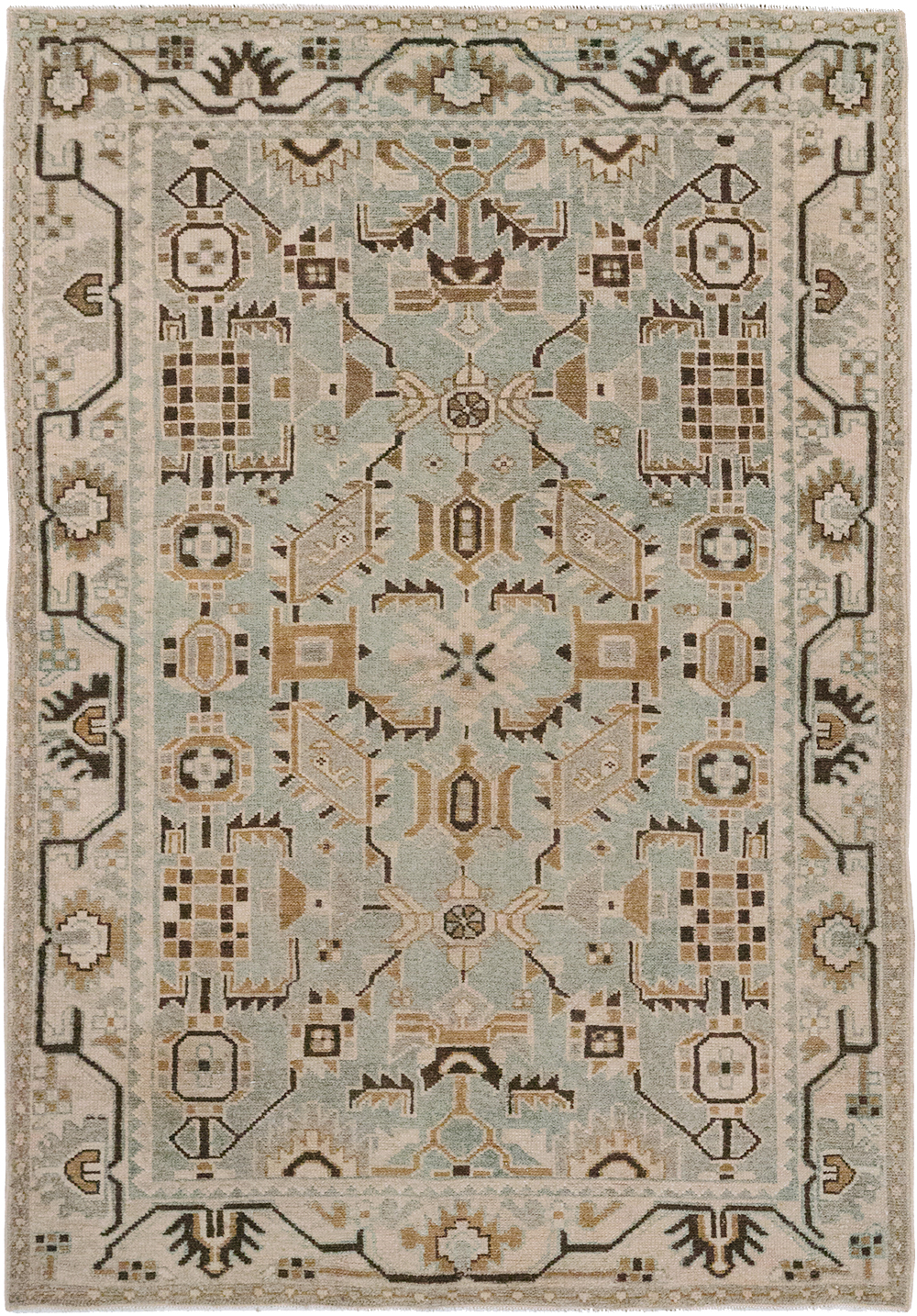 Vintage Persian Malayer Throw Rug, No.32852 - Gsblank