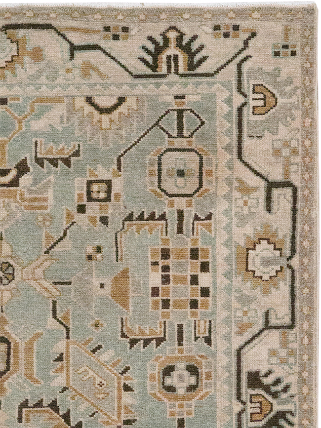 Vintage Persian Malayer Throw Rug, No.32852 - Gsblank
