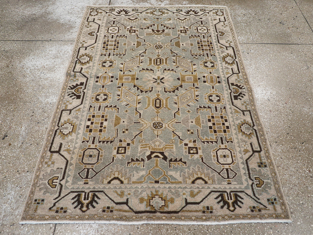 Vintage Persian Malayer Throw Rug, No.32852 - Gsblank