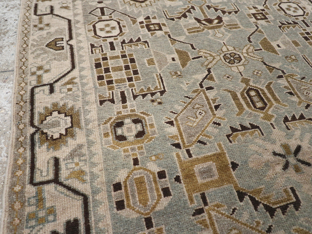 Vintage Persian Malayer Throw Rug, No.32852 - Gsblank
