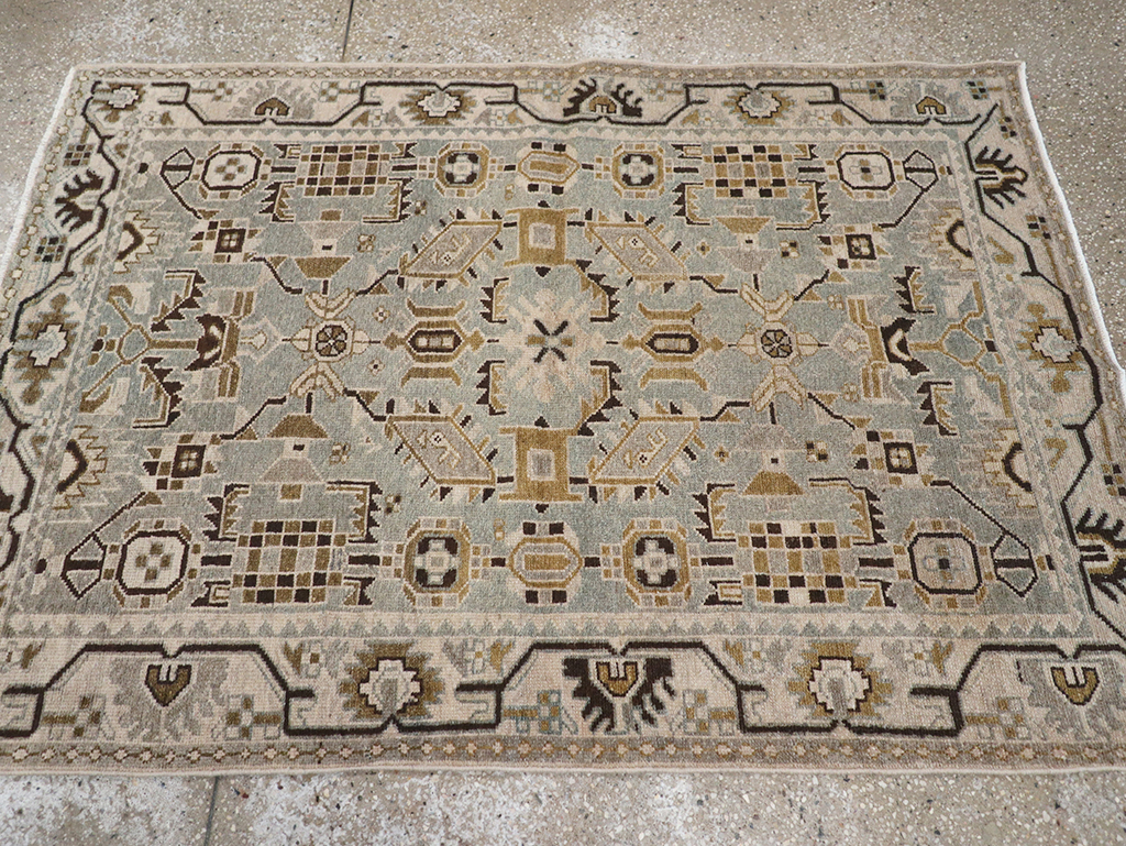 Vintage Persian Malayer Throw Rug, No.32852 - Gsblank