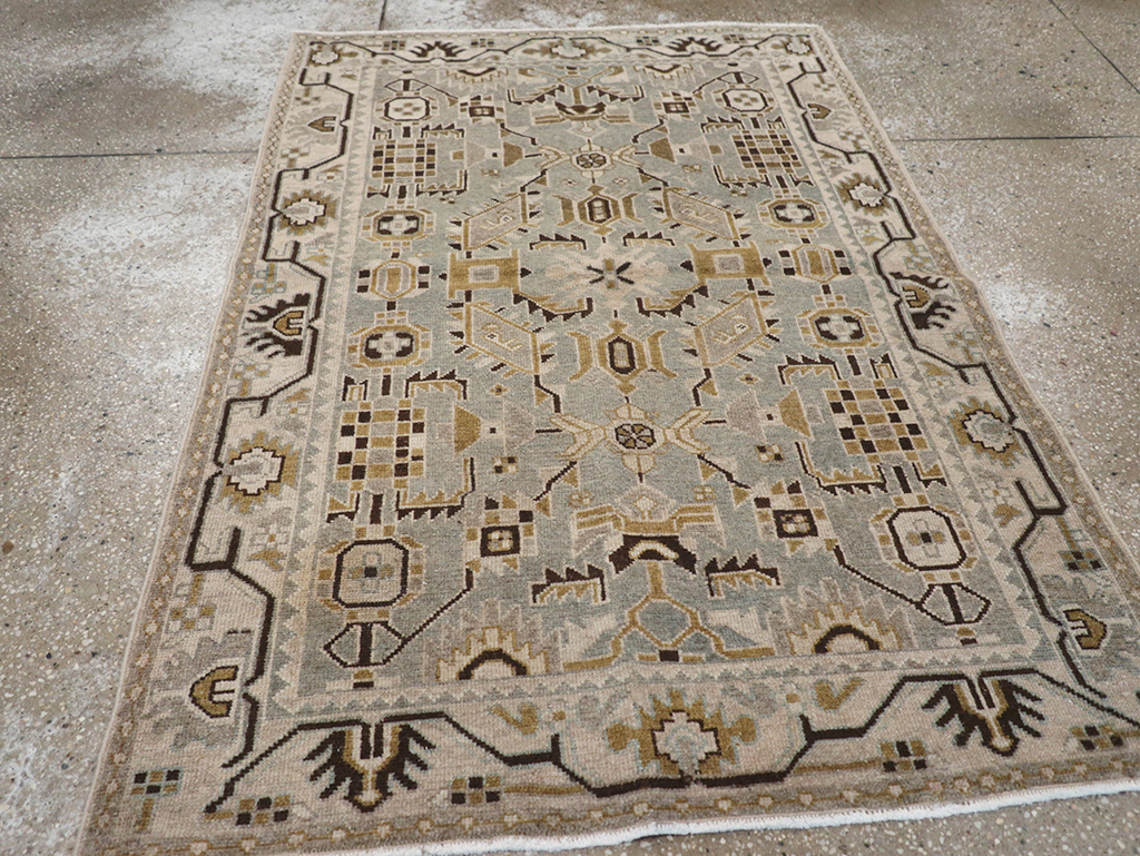 Vintage Persian Malayer Throw Rug, No.32852 - Gsblank