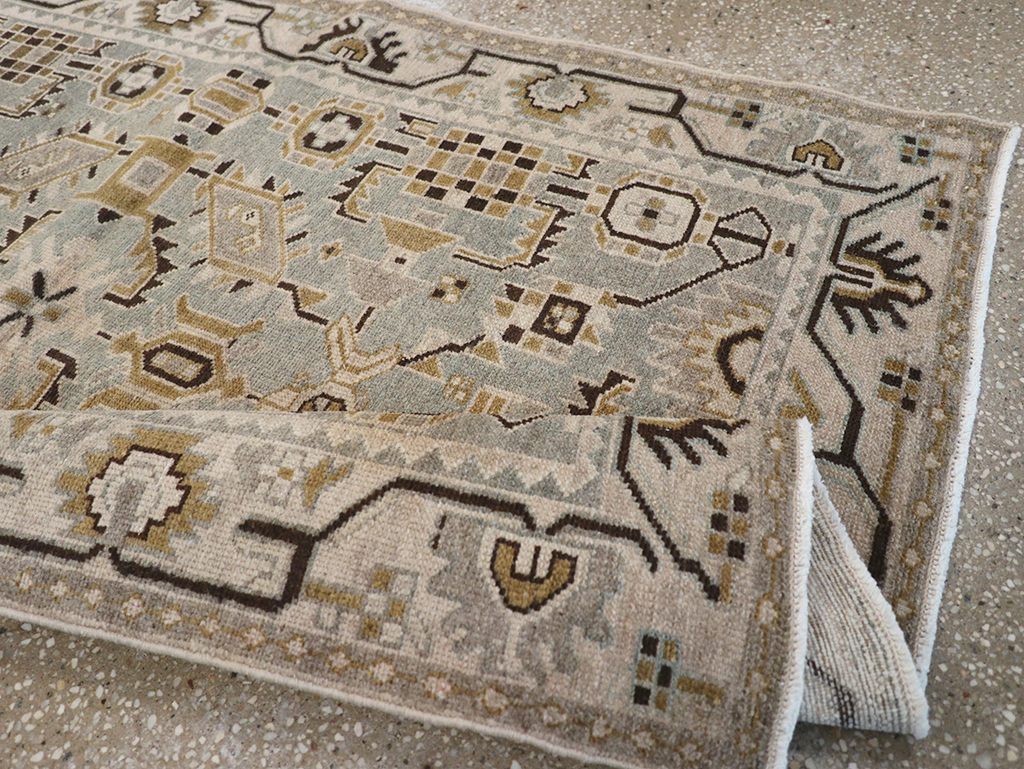 Vintage Persian Malayer Throw Rug, No.32852 - Gsblank