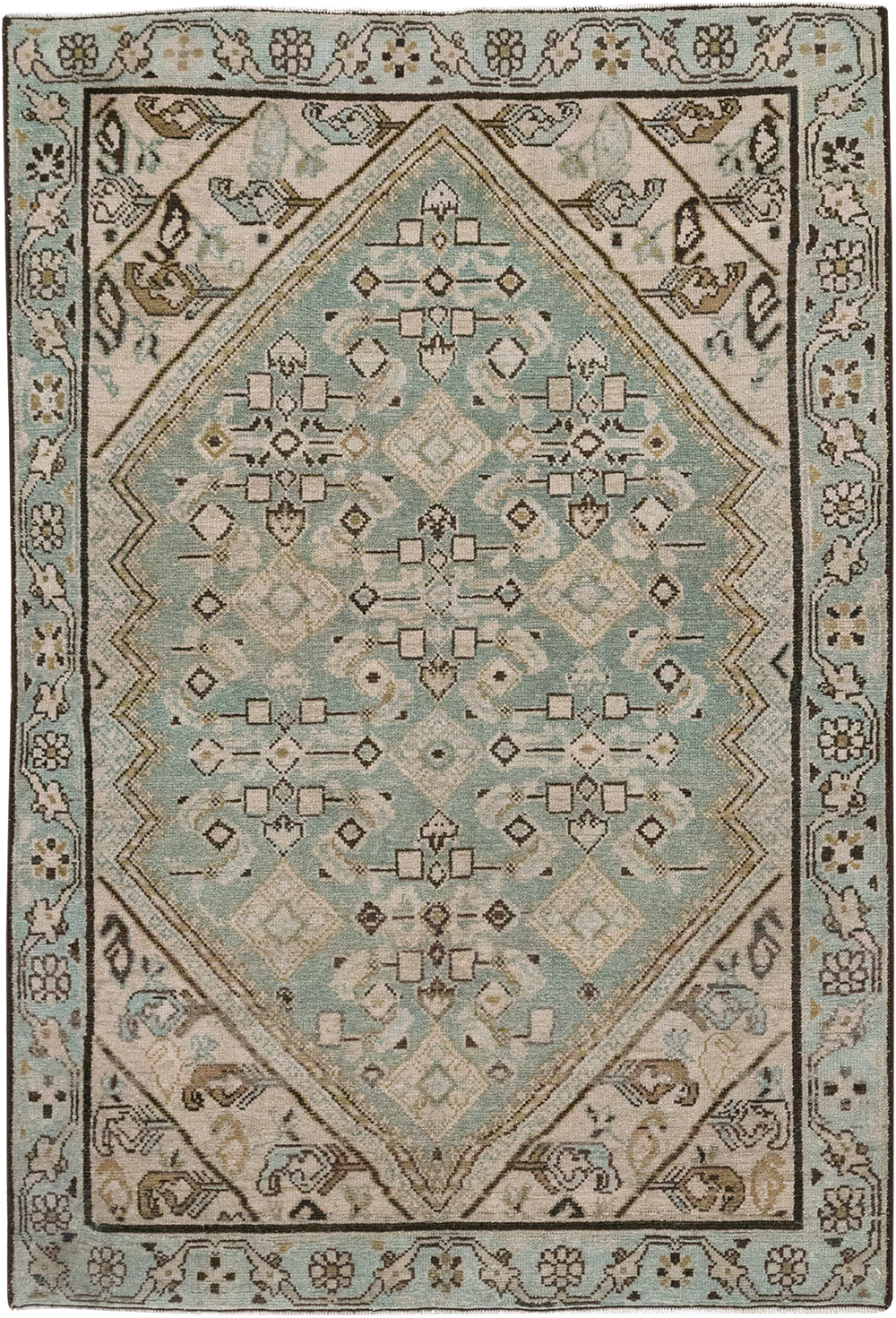 Vintage Persian Malayer Throw Rug, No.32853 - Gsblank
