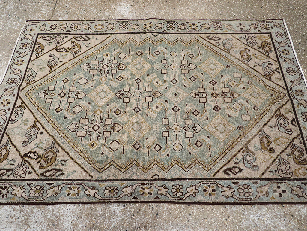 Vintage Persian Malayer Throw Rug, No.32853 - Gsblank