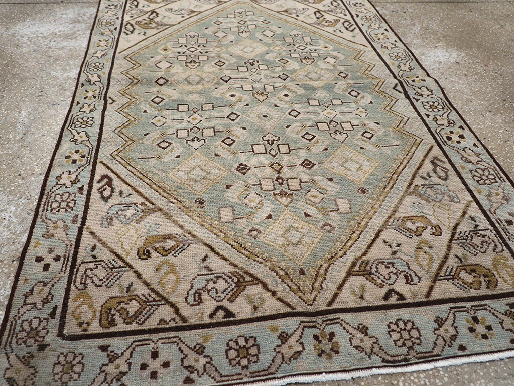 Vintage Persian Malayer Throw Rug, No.32853 - Gsblank