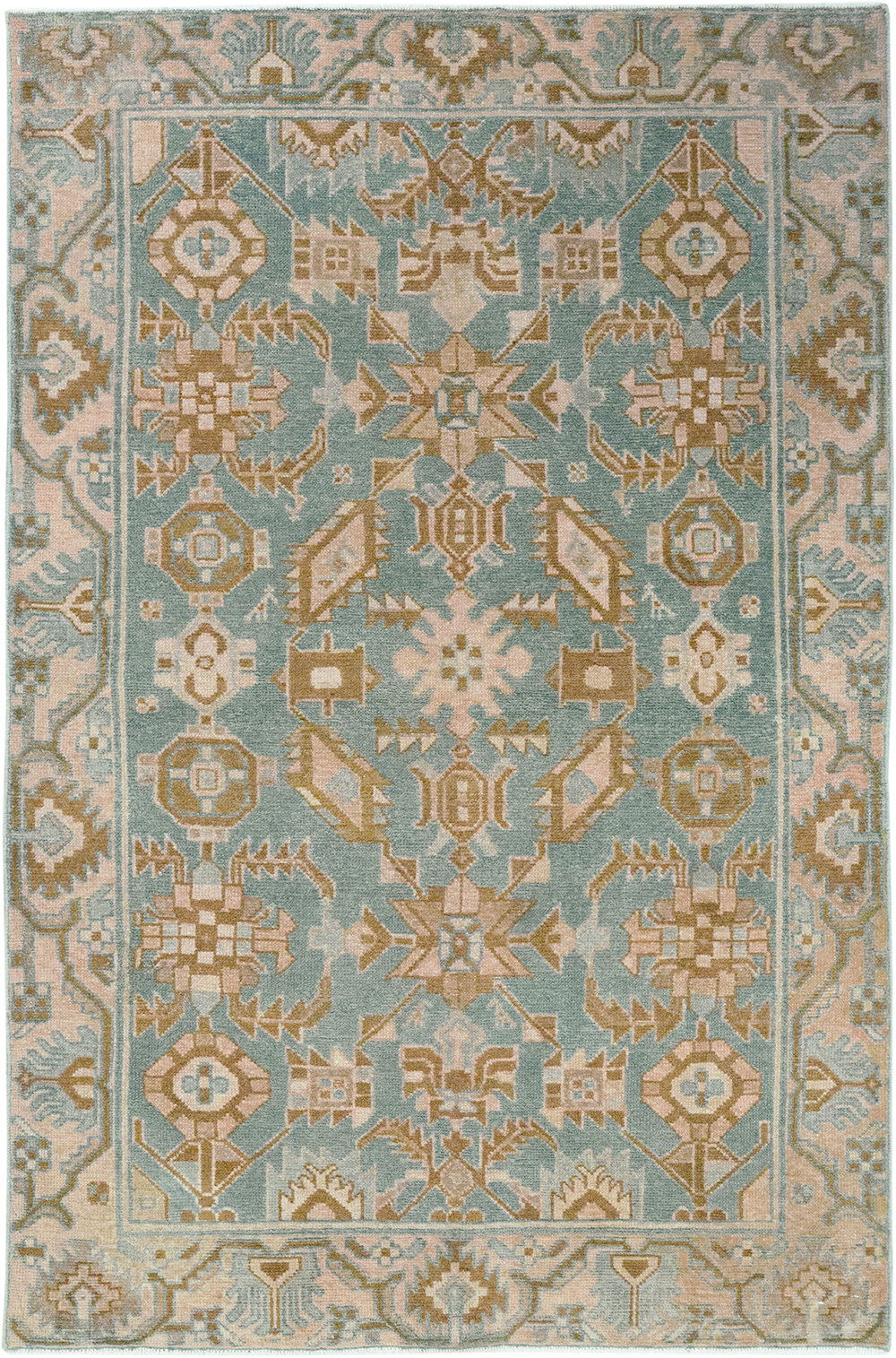 Vintage Persian Malayer Throw Rug, No.32854 - Gsblank