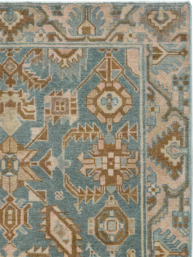 Vintage Persian Malayer Throw Rug, No.32854 - Gsblank