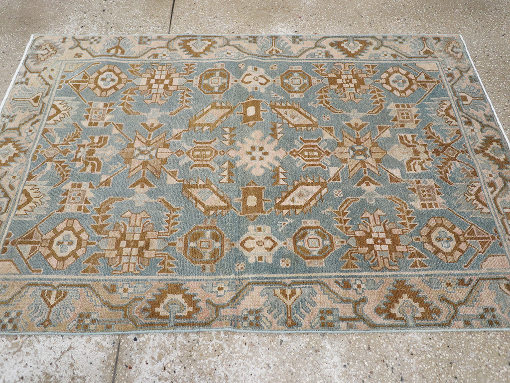 Vintage Persian Malayer Throw Rug, No.32854 - Gsblank