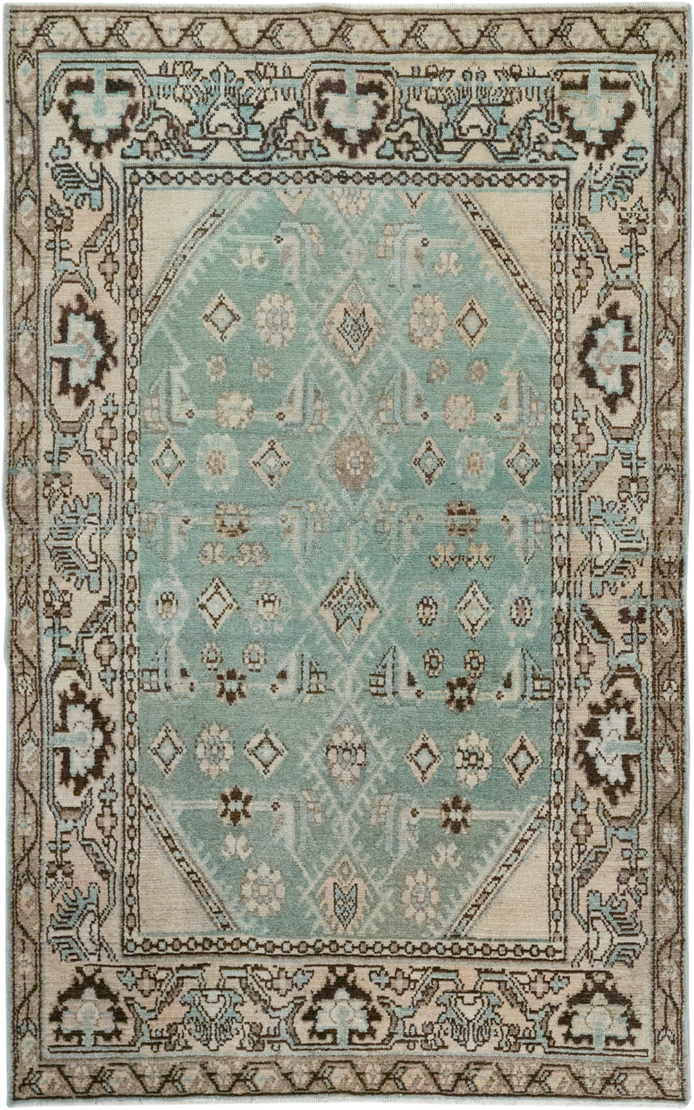 Vintage Persian Malayer Throw Rug, No.32855 - Gsblank