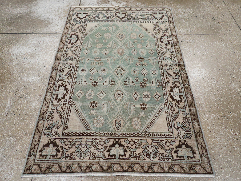 Vintage Persian Malayer Throw Rug, No.32855 - Gsblank