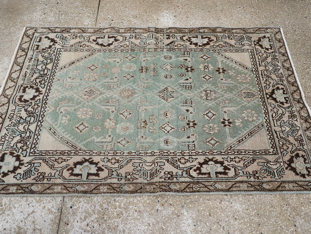 Vintage Persian Malayer Throw Rug, No.32855 - Gsblank