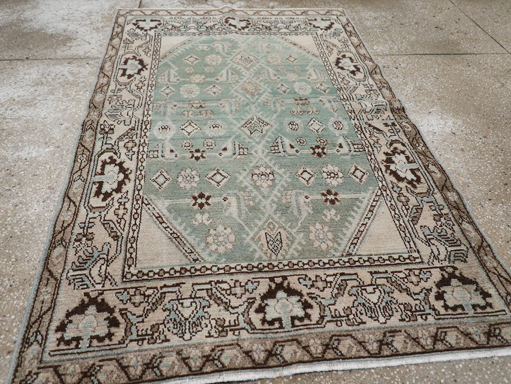 Vintage Persian Malayer Throw Rug, No.32855 - Gsblank