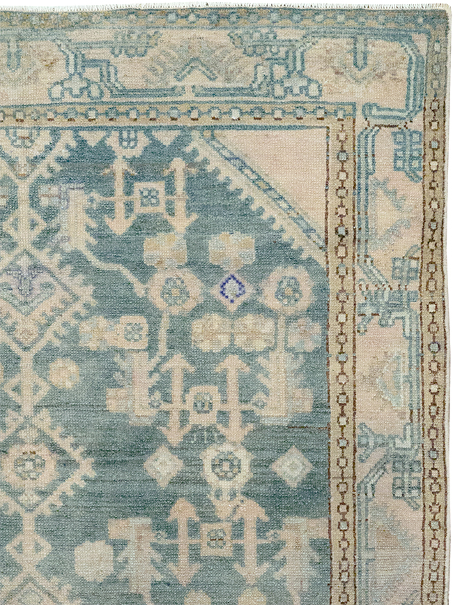 Vintage Persian Malayer Throw Rug, No.32856 - Gsblank