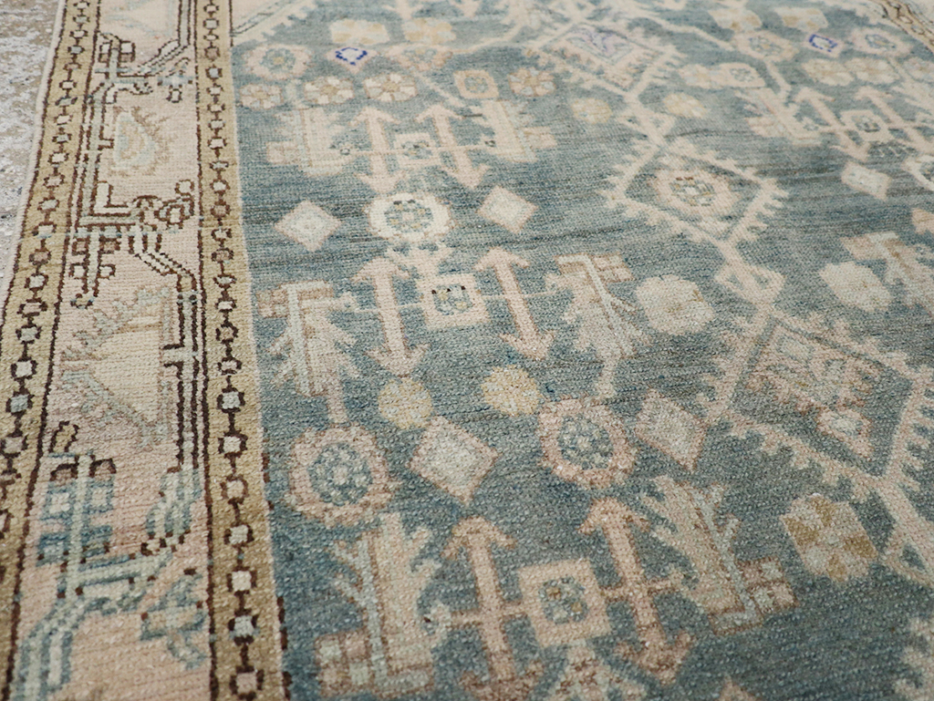 Vintage Persian Malayer Throw Rug, No.32856 - Gsblank