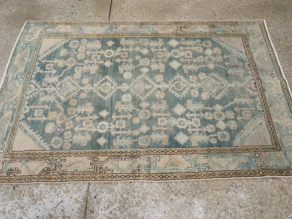 Vintage Persian Malayer Throw Rug, No.32856 - Gsblank