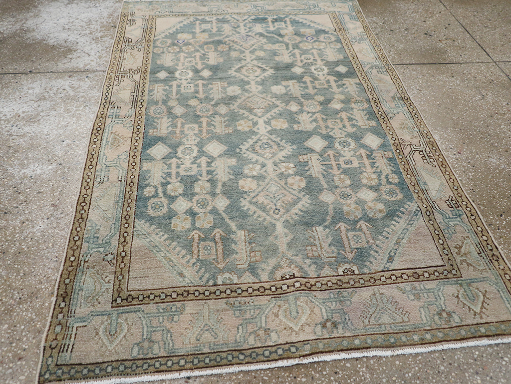 Vintage Persian Malayer Throw Rug, No.32856 - Gsblank
