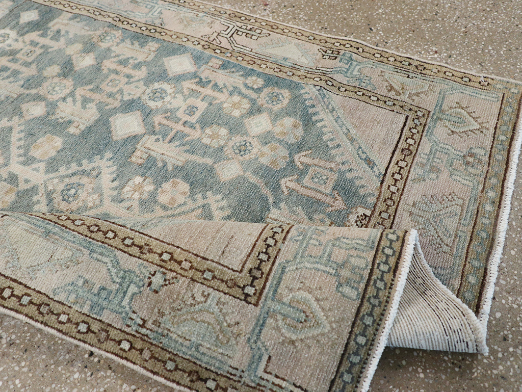 Vintage Persian Malayer Throw Rug, No.32856 - Gsblank