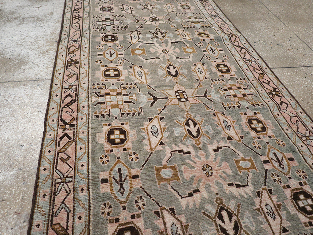Vintage Persian Malayer Long Runner, No.32883 - Gsblank