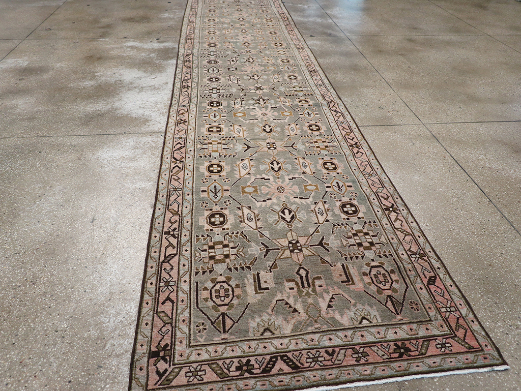 Vintage Persian Malayer Long Runner, No.32883 - Gsblank