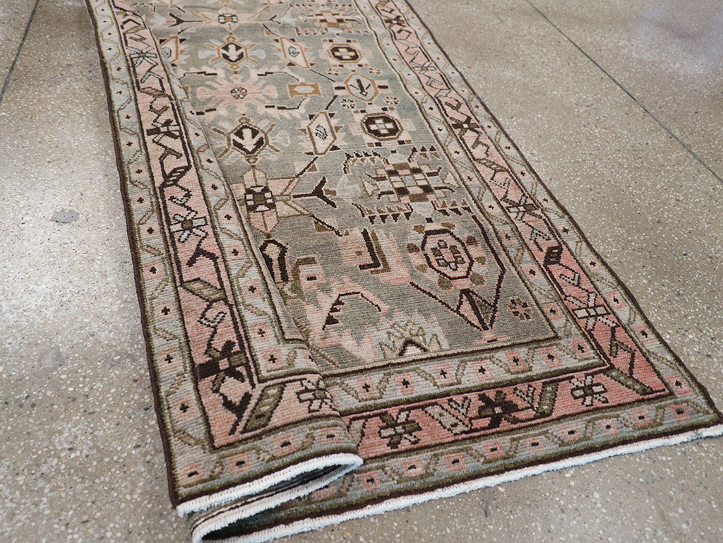 Vintage Persian Malayer Long Runner, No.32883 - Gsblank