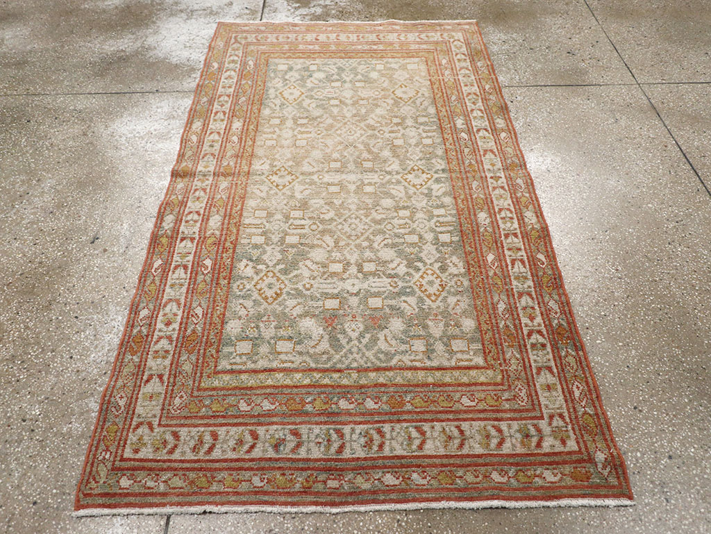 Antique Persian Malayer Accent Rug, No.32891 - Gsblank