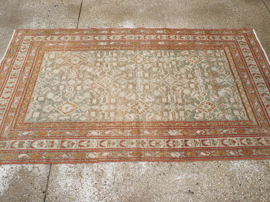 Antique Persian Malayer Accent Rug, No.32891 - Gsblank