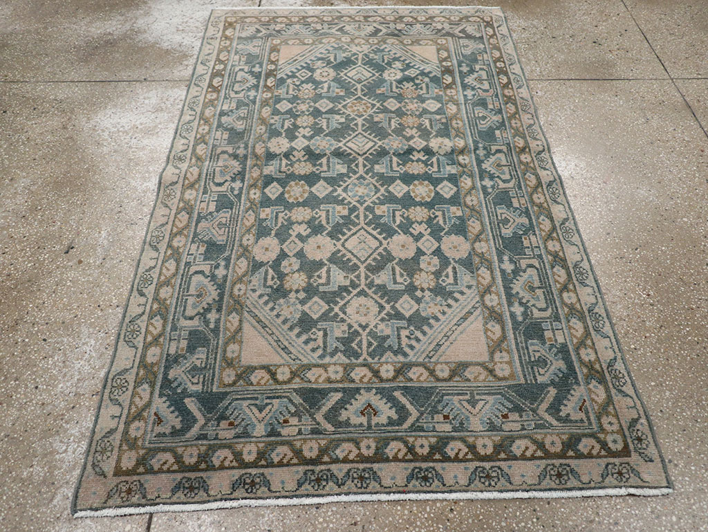 Vintage Persian Malayer Throw Rug, No.32894 - Gsblank