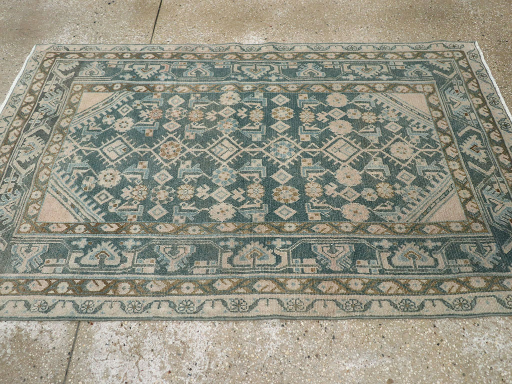 Vintage Persian Malayer Throw Rug, No.32894 - Gsblank