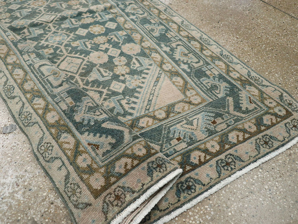 Vintage Persian Malayer Throw Rug, No.32894 - Gsblank