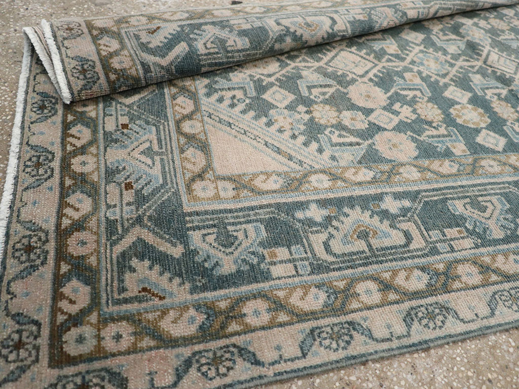 Vintage Persian Malayer Throw Rug, No.32894 - Gsblank