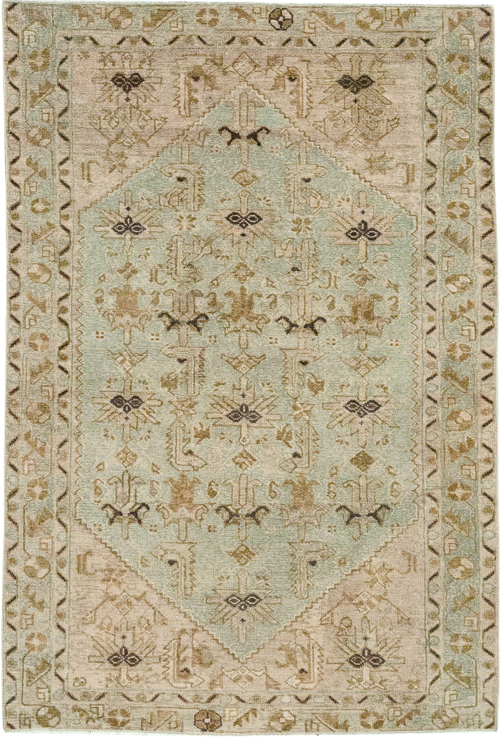 Vintage Persian Malayer Throw Rug, No.32895 - Gsblank