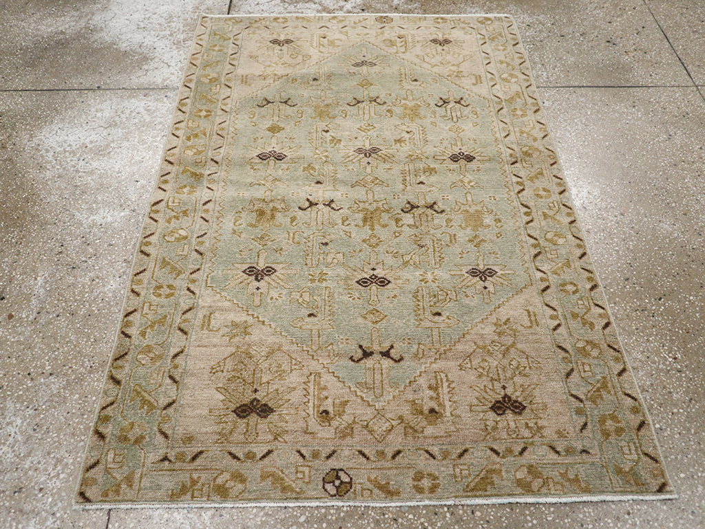 Vintage Persian Malayer Throw Rug, No.32895 - Gsblank