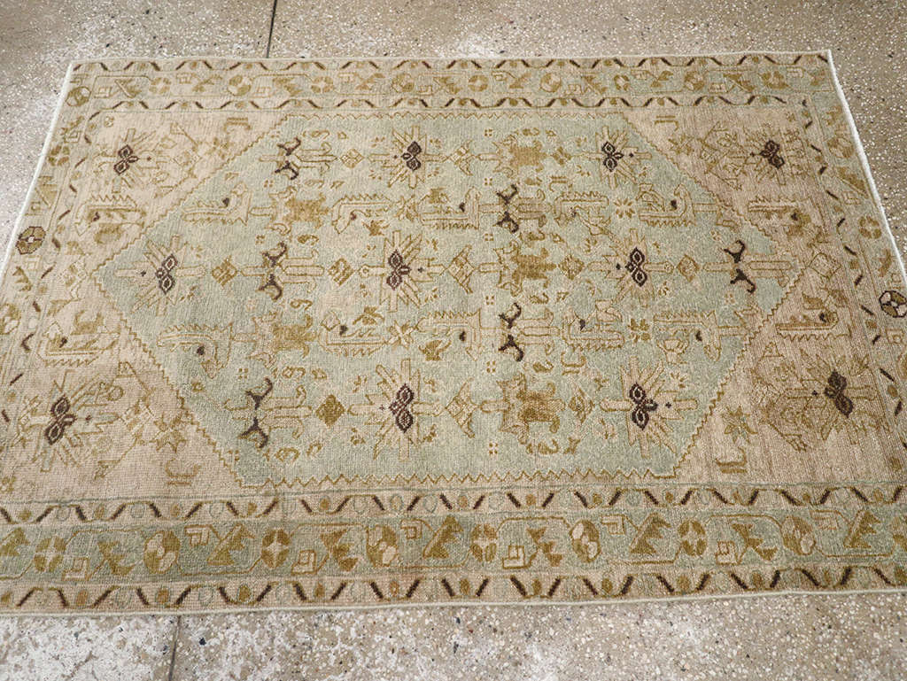 Vintage Persian Malayer Throw Rug, No.32895 - Gsblank