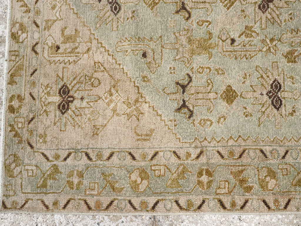 Vintage Persian Malayer Throw Rug, No.32895 - Gsblank