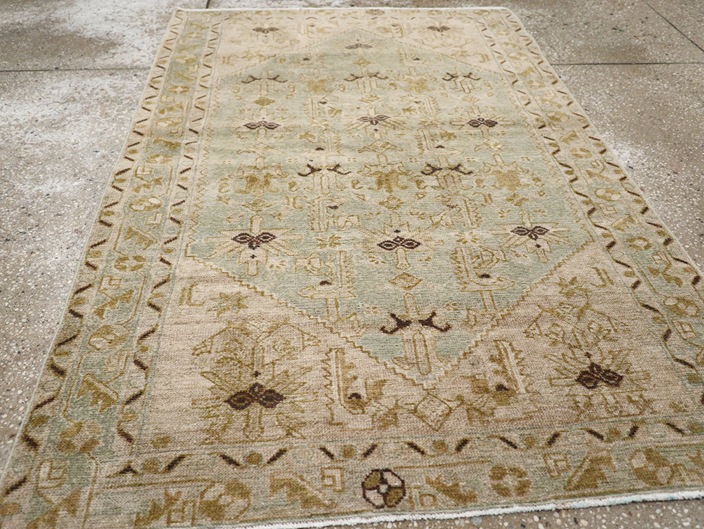 Vintage Persian Malayer Throw Rug, No.32895 - Gsblank