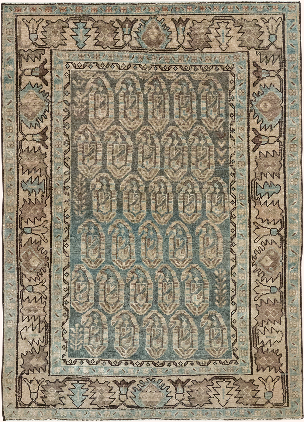 Vintage Persian Malayer Throw Rug, No.32896 - Gsblank