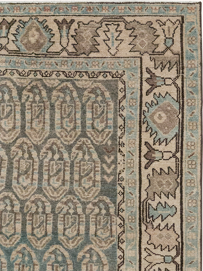 Vintage Persian Malayer Throw Rug, No.32896 - Gsblank