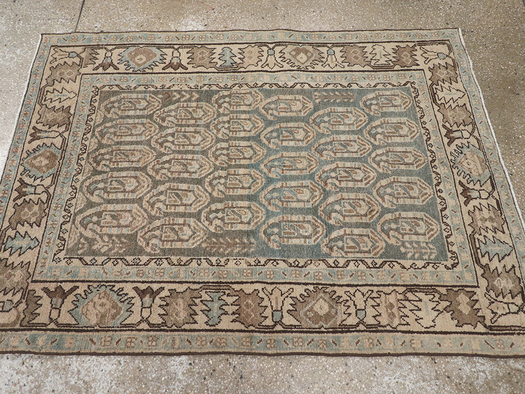 Vintage Persian Malayer Throw Rug, No.32896 - Gsblank