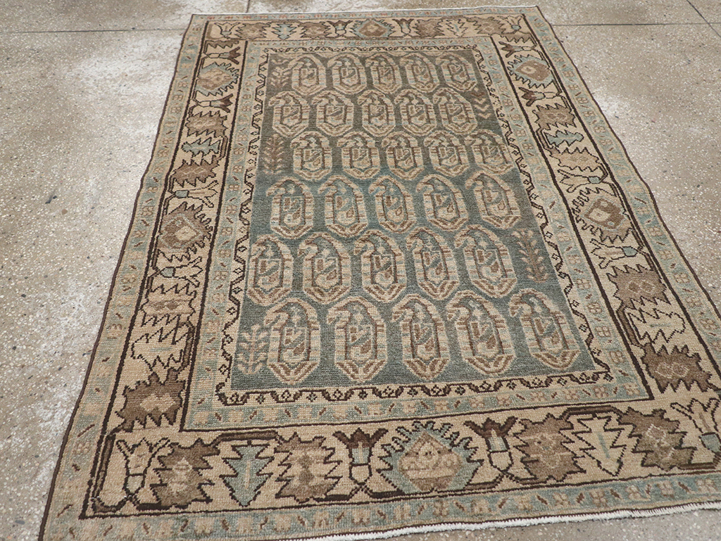Vintage Persian Malayer Throw Rug, No.32896 - Gsblank